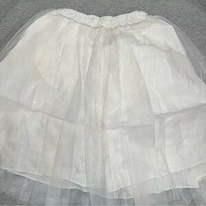 Zara Girls White Tulle Skirt